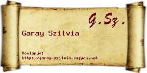 Garay Szilvia névjegykártya